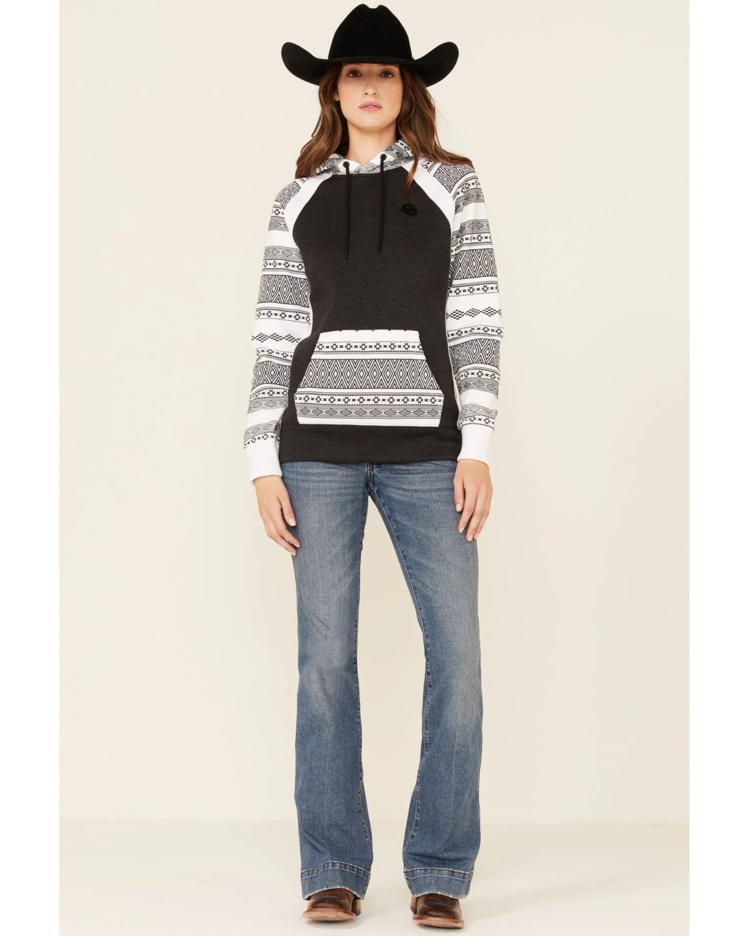 Hooey Women's Southwestern Contrast Hoodie 2 Hooey Women's Southwestern Contrast Hoodie - Image 2