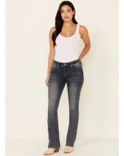 Grace In LA Women's Curved Lines Bootcut Jeans -Cowgirl Drape Sales 2000349861 420 P3