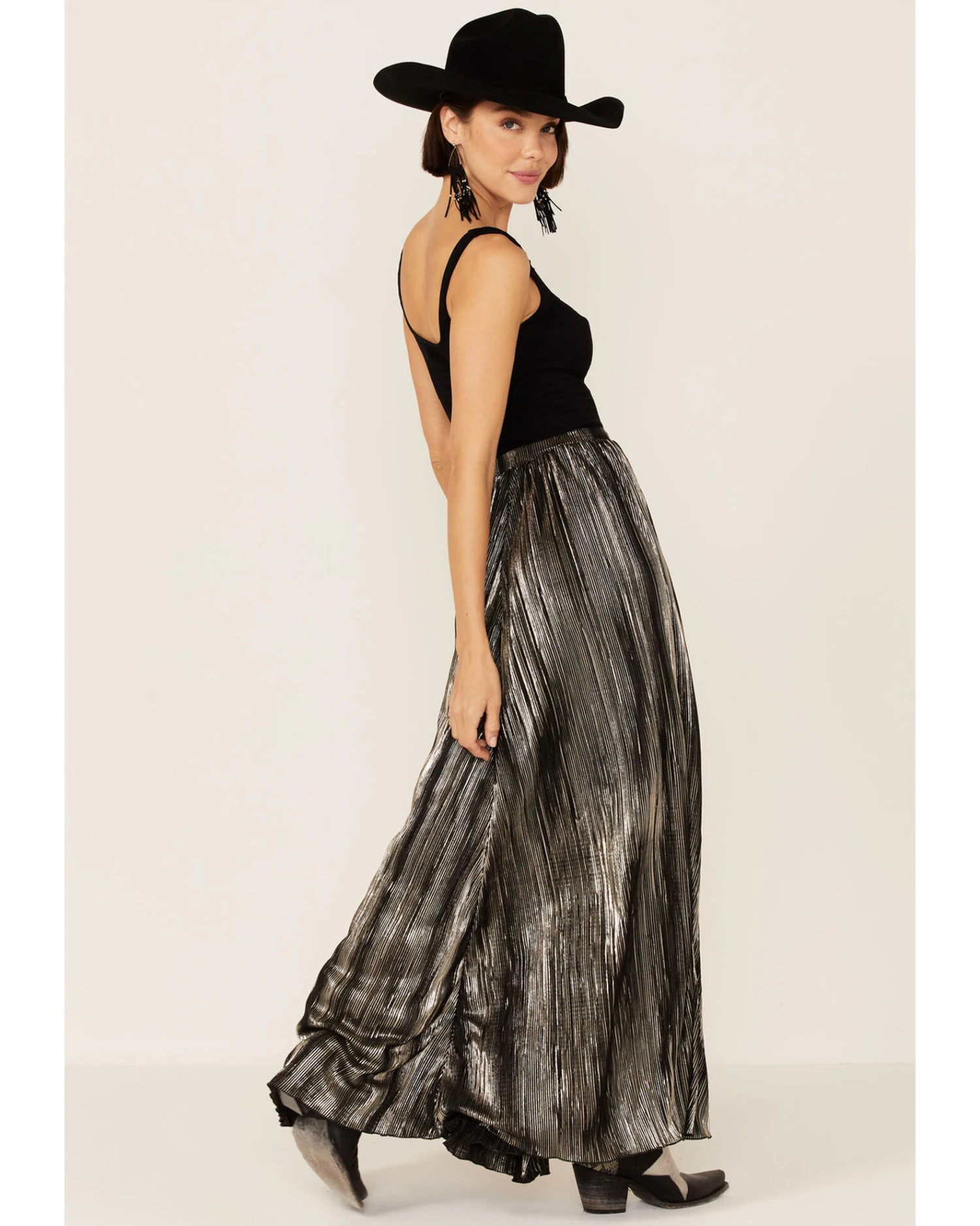 Tasha Polizzi Women's Lusha Crinkle Metallic Maxi Skirt 4 Tasha Polizzi Women's Lusha Crinkle Metallic Maxi Skirt - Image 4