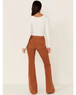 Idyllwind Women's Pecan High Rise Flare Stretch Corduroy Pants -Cowgirl Drape Sales 2000352050 202 P4