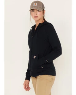 Carhartt Women's Force FR Relaxed Fit Zip Front Sweatshirt Work Hoodie -Cowgirl Drape Sales 2000353508 410 P2