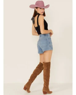 Lee Women's Vintage Daydream Modern High Rise All Purpose Side Zip Shorts -Cowgirl Drape Sales 2000356762 400 P3