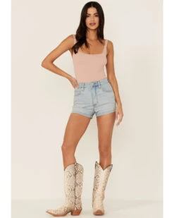 Lee Women's Vintage Modern High Rise Laundered Light Shorts -Cowgirl Drape Sales 2000356763 450 P1