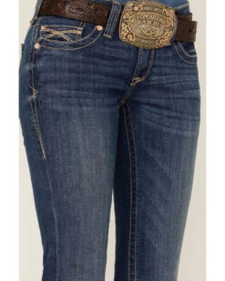 Ariat Women's R.E.A.L Mid Rise Arrow Fit Virginia Bootcut Jeans 7 Ariat Women's R.E.A.L Mid Rise Arrow Fit Virginia Bootcut Jeans -Cowgirl Drape Sales 2000357678 400 P2