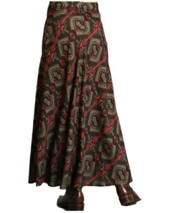 Stetson Women's Rayon Challis Blanket Print Long Cut Skirt -Cowgirl Drape Sales 2000360071 200 P3