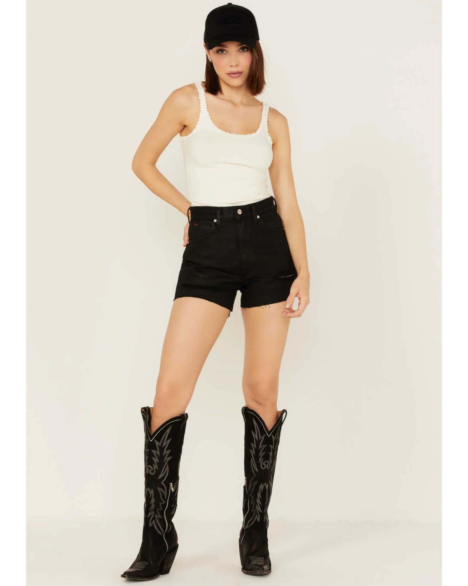 Wrangler X Fender Women's High Rise Festival Shorts 2 Wrangler X Fender Women's High Rise Festival Shorts - Image 2