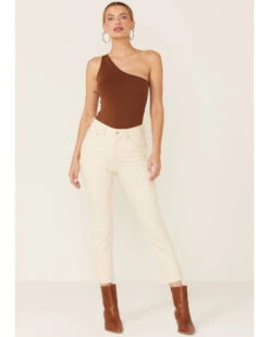 Daze Women's Shy Girl High Rise Ivory Crop Flare Jeans 6 Daze Women's Shy Girl High Rise Ivory Crop Flare Jeans -Cowgirl Drape Sales 2000360639 101 P1