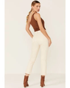 Daze Women's Shy Girl High Rise Ivory Crop Flare Jeans 7 Daze Women's Shy Girl High Rise Ivory Crop Flare Jeans -Cowgirl Drape Sales 2000360639 101 P3