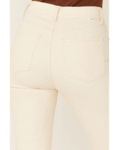 Daze Women's Shy Girl High Rise Ivory Crop Flare Jeans 5 Daze Women's Shy Girl High Rise Ivory Crop Flare Jeans -Cowgirl Drape Sales 2000360639 101 P4