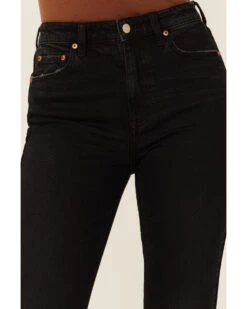 Daze Women's Black Daily Driver Crop High Rise Denim Jeans -Cowgirl Drape Sales 2000360640 001 P2
