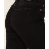 Daze Women's Black Daily Driver Crop High Rise Denim Jeans