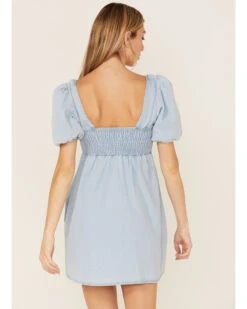 Show Me Your Mumu Women's Smitten Babydoll Denim Dress -Cowgirl Drape Sales 2000360791 400 P4