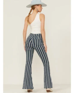 Rock & Roll Denim Women's Bargain Bell Stripe Flare Jeans -Cowgirl Drape Sales 2000360882 400 P3