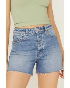 Rolla's Women's Salty Medium Wash High Rise Original Eco Salty Shorts -Cowgirl Drape Sales 2000362506 400 P3