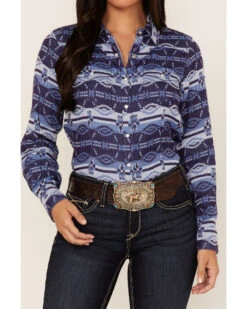 Ariat Women's R.E.A.L. Southwestern Oceanic Print Long Sleeve Western Pearl Snap Shirt
