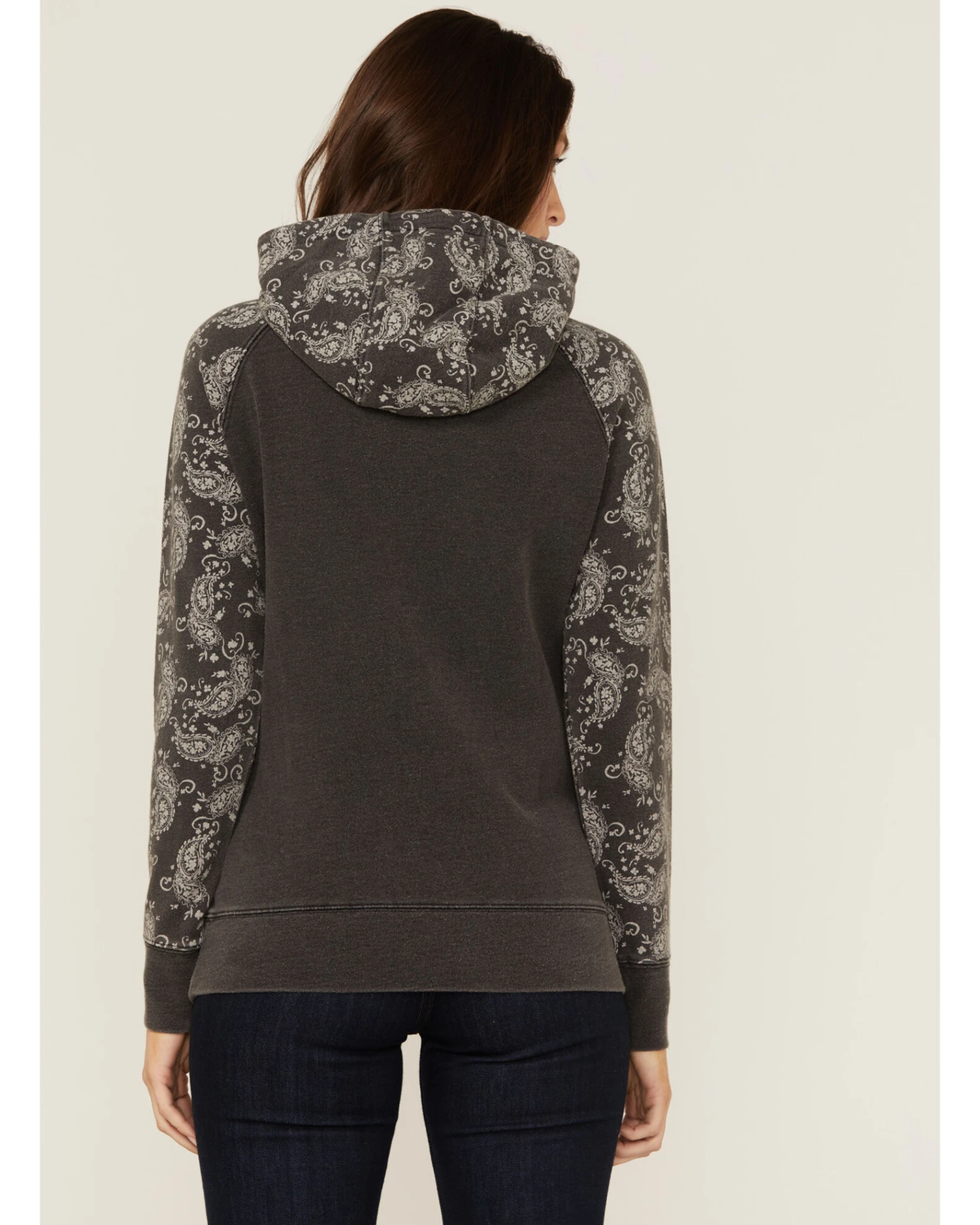 Hooey Women's Rope Like A Girl Bandana Print Pullover Hoodie Sweatshirt 4 Hooey Women's Rope Like A Girl Bandana Print Pullover Hoodie Sweatshirt - Image 4