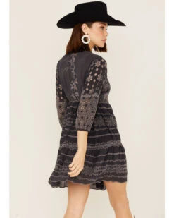 Johnny Was Women's Delina Embroidered Long Sleeve Tunic Mini Dress -Cowgirl Drape Sales 2000363642 022 P4