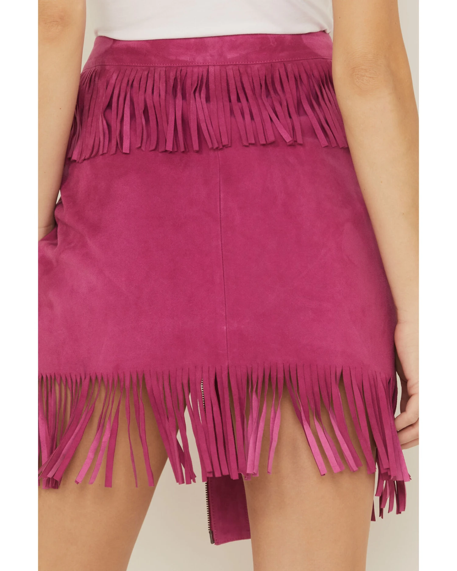 Double D Ranch Women's Chaperros Fringe Suede Skirt 1 Double D Ranch Women's Chaperros Fringe Suede Skirt