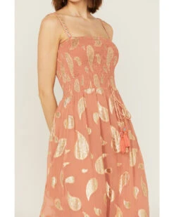 Z&L Women's Sophia Paisley Print Smocked Sleeveless Maxi Dress -Cowgirl Drape Sales 2000364701 661 P3