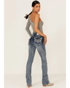 Grace In LA Women's Sequin Flap Pocket Bootcut Jeans 7 Grace In LA Women's Sequin Flap Pocket Bootcut Jeans -Cowgirl Drape Sales 2000365105 400 P3