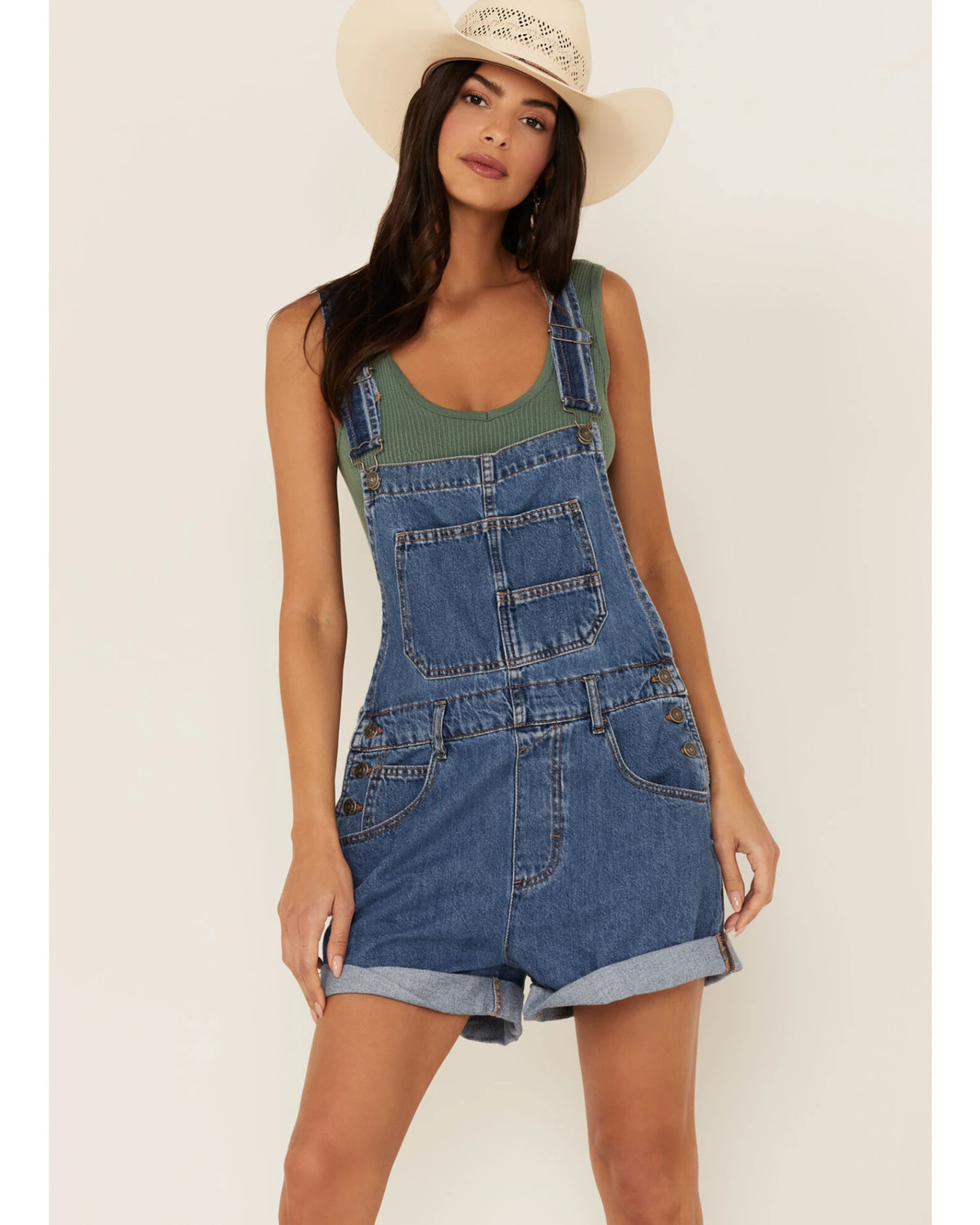 Free People Women's Ziggy Shortalls 1 Free People Women's Ziggy Shortalls