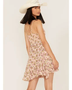 Free People Women's Adella Floral Print Sleeveless Slip Dress -Cowgirl Drape Sales 2000366151 650 P4