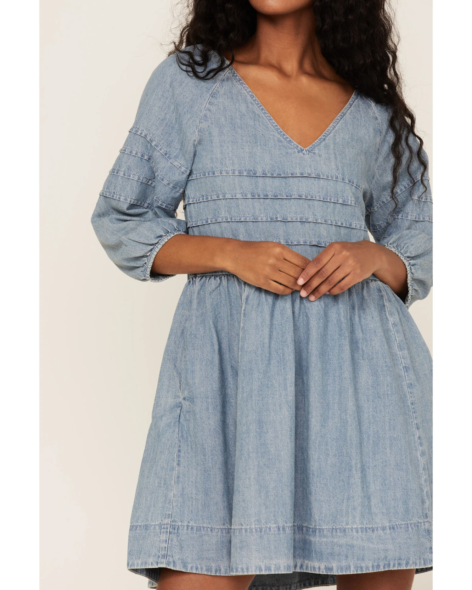 Stetson Women's Denim Pleat Top Dress 2 Stetson Women's Denim Pleat Top Dress - Image 2