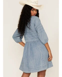 Stetson Women's Denim Pleat Top Dress 7 Stetson Women's Denim Pleat Top Dress -Cowgirl Drape Sales 2000366896 400 P4