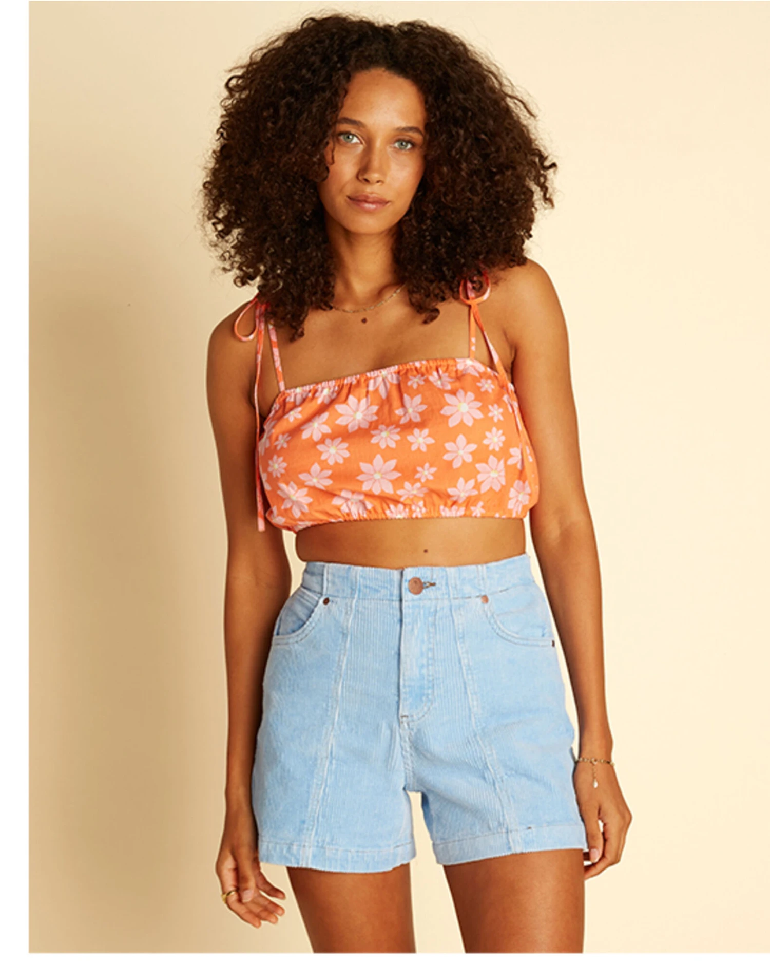 Billabong X Wrangler Women's High Rise According To Corduroy Shorts 1 Billabong X Wrangler Women's High Rise According To Corduroy Shorts