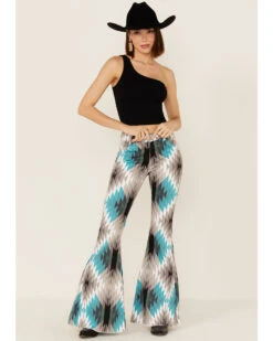 Ranch Dress'n Women's Bradyn Southwestern Print Flare Jeans -Cowgirl Drape Sales 2000368191 442 P1