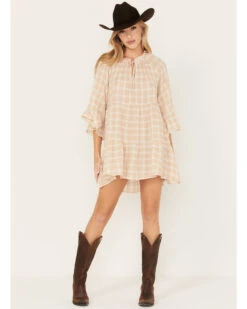 Show Me Your Mumu Women's Viola Plaid Print Mini Dress -Cowgirl Drape Sales 2000368262 110 P1