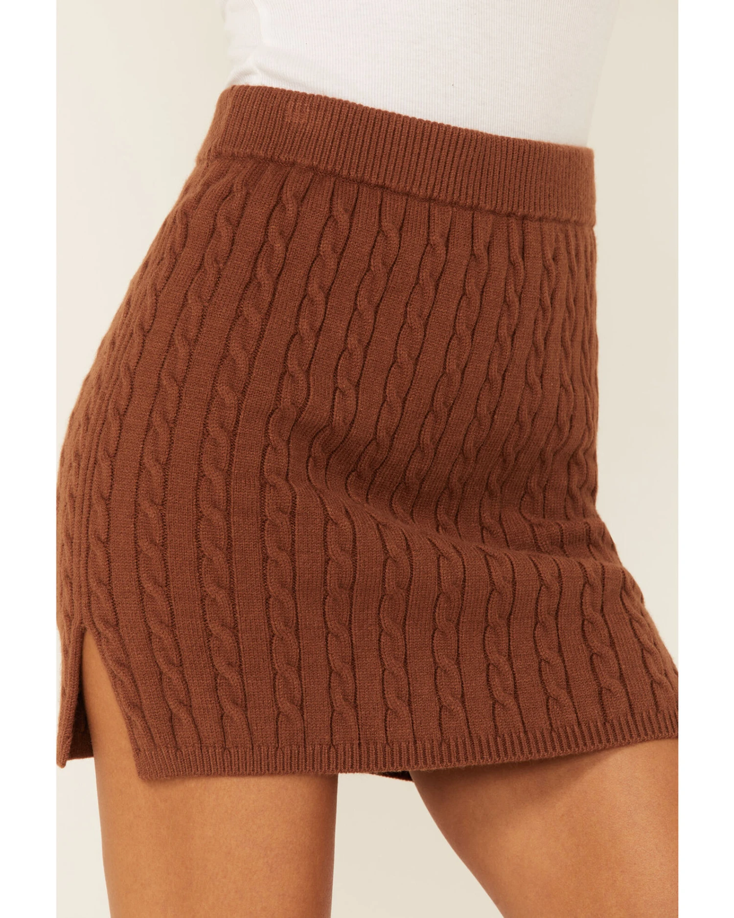 Callahan Women's Cable Knit Genny Mini Skirt 1 Callahan Women's Cable Knit Genny Mini Skirt
