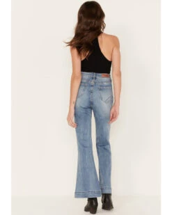 Rock & Roll Denim Women's High Rise Slit Denim Trouser Jeans -Cowgirl Drape Sales 2000368546 450 P3