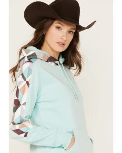 Hooey Women's Southwestern Print Contrast Canyon Hoodie 6 Hooey Women's Southwestern Print Contrast Canyon Hoodie -Cowgirl Drape Sales 2000369089 400 P2