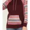 Hooey Women's Serape Stripe Contrast Print Savannah Hoodie