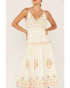 Miss Me Women's Southwestern Embroidered Tiered Midi Dress 7 Miss Me Women's Southwestern Embroidered Tiered Midi Dress -Cowgirl Drape Sales 2000372852 110 P3