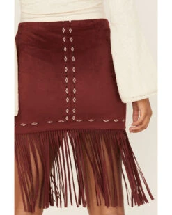 Shyanne Women's Embroidered Southwestern Fringe Mini Skirt 6 Shyanne Women's Embroidered Southwestern Fringe Mini Skirt -Cowgirl Drape Sales 2000373013 646 P4