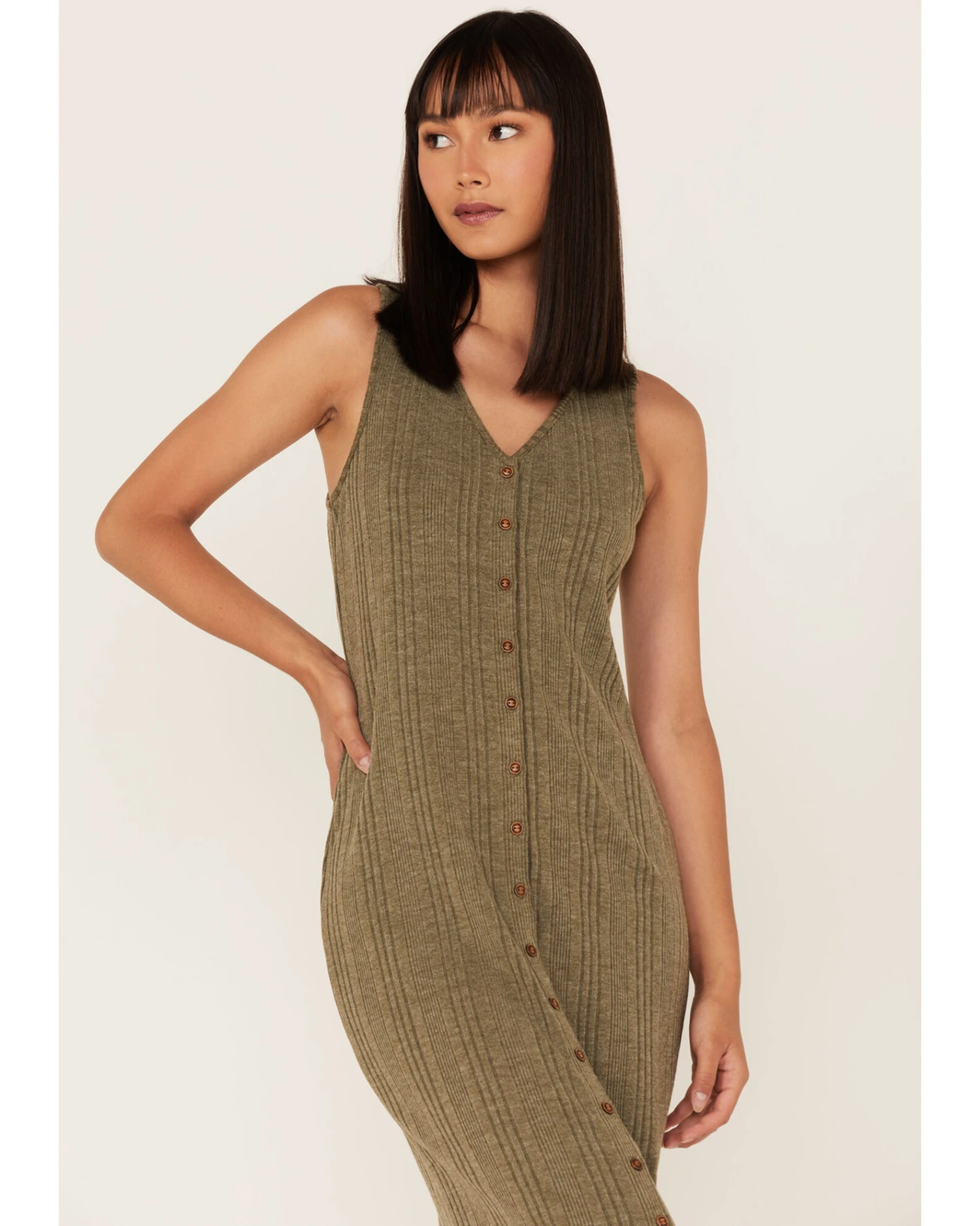 Cleo + Wolf Women's Ribbed Tank Midi Dress 1 Cleo + Wolf Women's Ribbed Tank Midi Dress