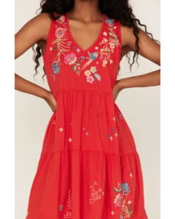 Johnny Was Women's Cleo Tiered Knit Embroidered Floral Tank Dress 7 Johnny Was Women's Cleo Tiered Knit Embroidered Floral Tank Dress -Cowgirl Drape Sales 2000373886 600 P3