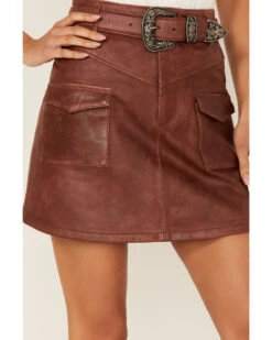 Idyllwind Women's Western Belt Leather Mini Skirt 5 Idyllwind Women's Western Belt Leather Mini Skirt -Cowgirl Drape Sales 2000374274 213 P2