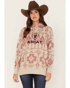 Ariat Women's Southwestern Print Logo Graphic Hoodie 7 Ariat Women's Southwestern Print Logo Graphic Hoodie -Cowgirl Drape Sales 2000374278 280 P1