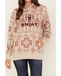 Ariat Women's Southwestern Print Logo Graphic Hoodie 6 Ariat Women's Southwestern Print Logo Graphic Hoodie -Cowgirl Drape Sales 2000374278 280 P3