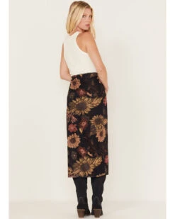 Cleo + Wolf Women's Floral Print Sheer Midi Skirt 7 Cleo + Wolf Women's Floral Print Sheer Midi Skirt -Cowgirl Drape Sales 2000374825 001 P3