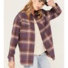 Cleo + Wolf Women's Plaid Print Oversized Long Sleeve Flannel Button Down Shirt