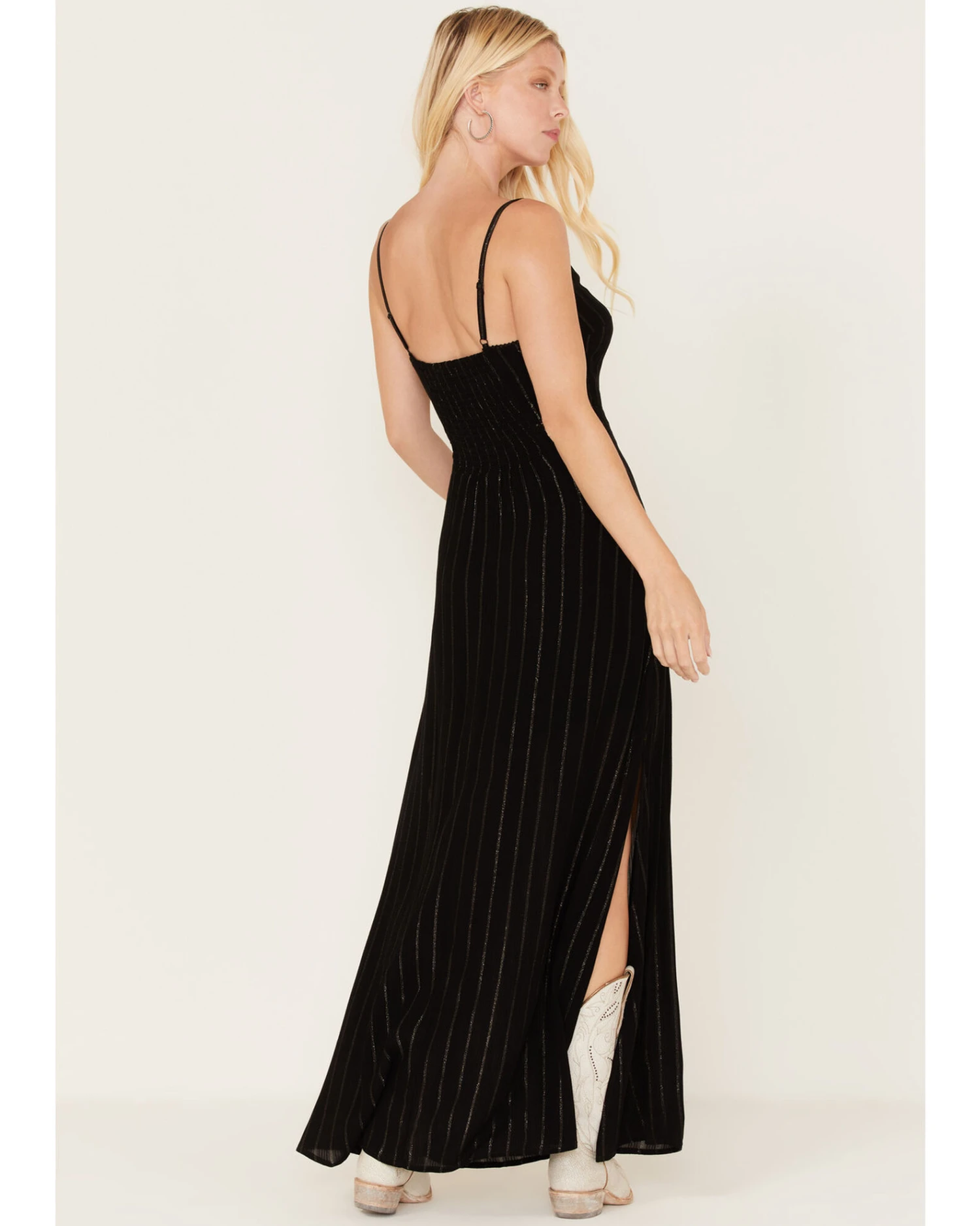 Idyllwind Women's Metallic Stripe Maxi Slip Dress 2 Idyllwind Women's Metallic Stripe Maxi Slip Dress - Image 2