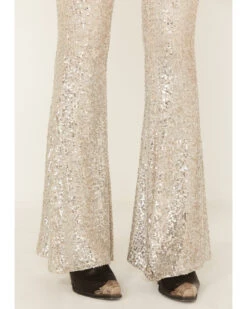 Show Me Your Mumu Women's Sequins Mercury Bell Bottom Pants 7 Show Me Your Mumu Women's Sequins Mercury Bell Bottom Pants -Cowgirl Drape Sales 2000376656 040 P2