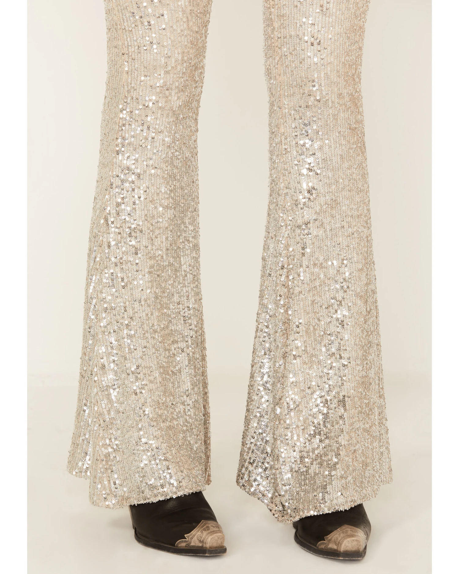 Show Me Your Mumu Women's Sequins Mercury Bell Bottom Pants 4 Show Me Your Mumu Women's Sequins Mercury Bell Bottom Pants - Image 4