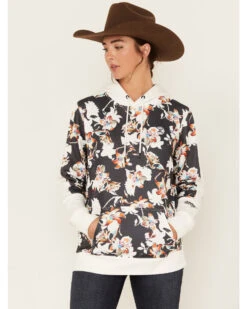 Hooey Women's Contrast Floral Print Hoodie -Cowgirl Drape Sales 2000378785 001 P1