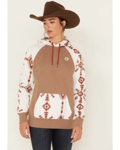 Hooey Women's Southwestern Print Contrast Hoodie 6 Hooey Women's Southwestern Print Contrast Hoodie -Cowgirl Drape Sales 2000378786 110 P1