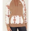 Hooey Women's Southwestern Print Contrast Hoodie